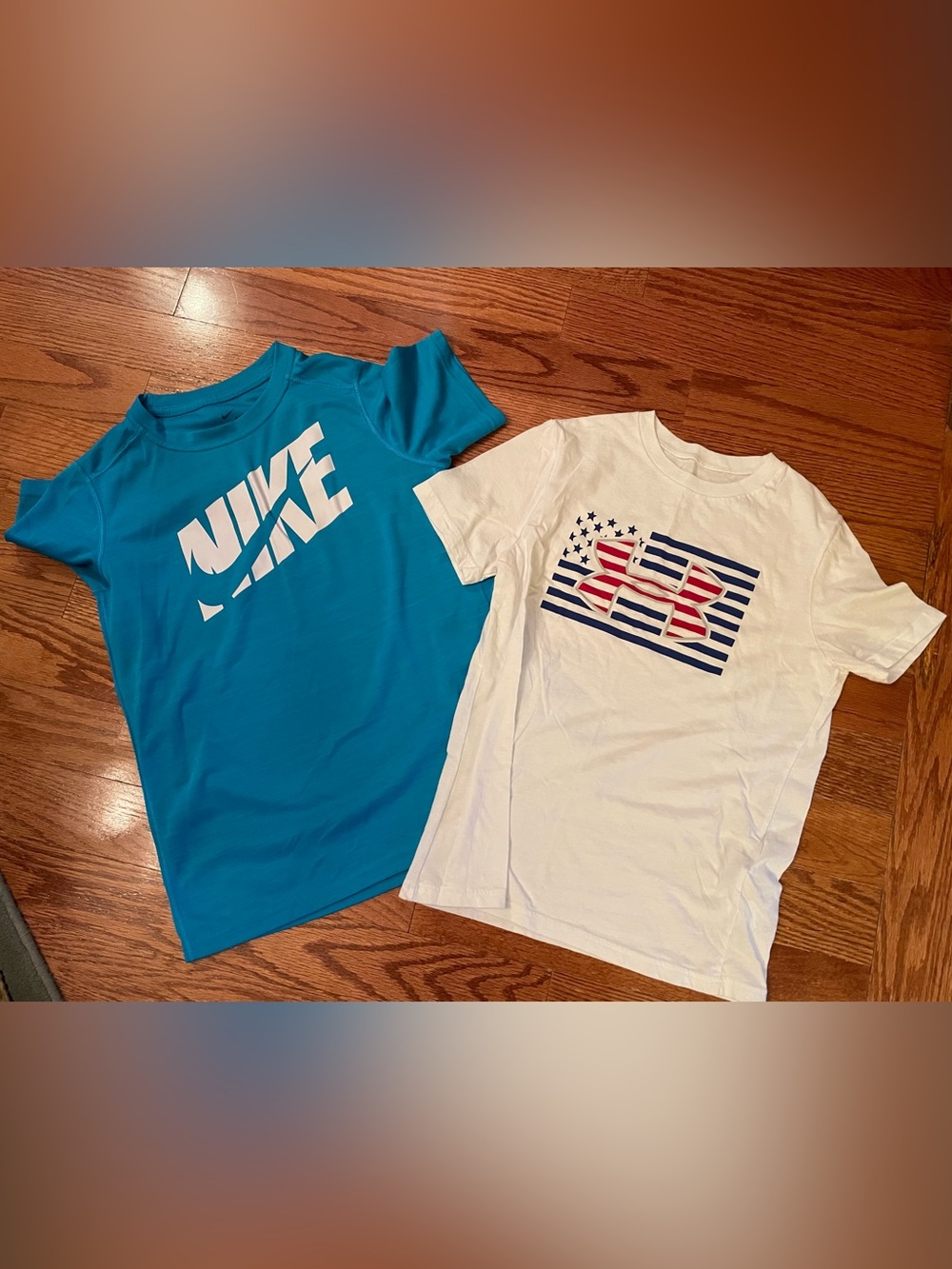 Youth size large Nike UnderArmour tee shirts